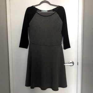 MAURICES | Lace Sleeves Grey/Black Dress